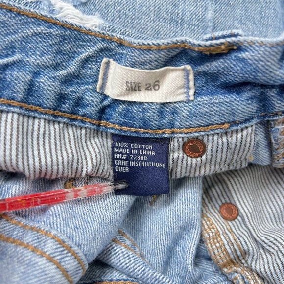 Madewell Distressed Cut Off Light Blue Denim Shorts Womens Size 26 Pockets - Picture 9 of 9